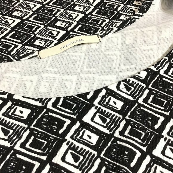 41 Hawthorn Stitch Fix / Arava Knit Pockets Skater Dress / Black White / Size XS - Picture 2 of 4